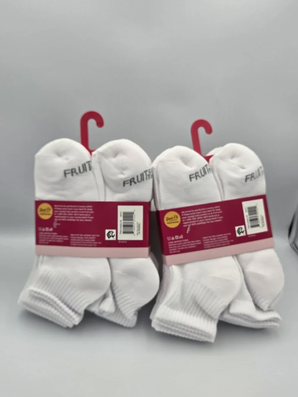 Fruit of the Loom Womens White Ankle Socks - 2 Pack Of 7 Pack Nwt